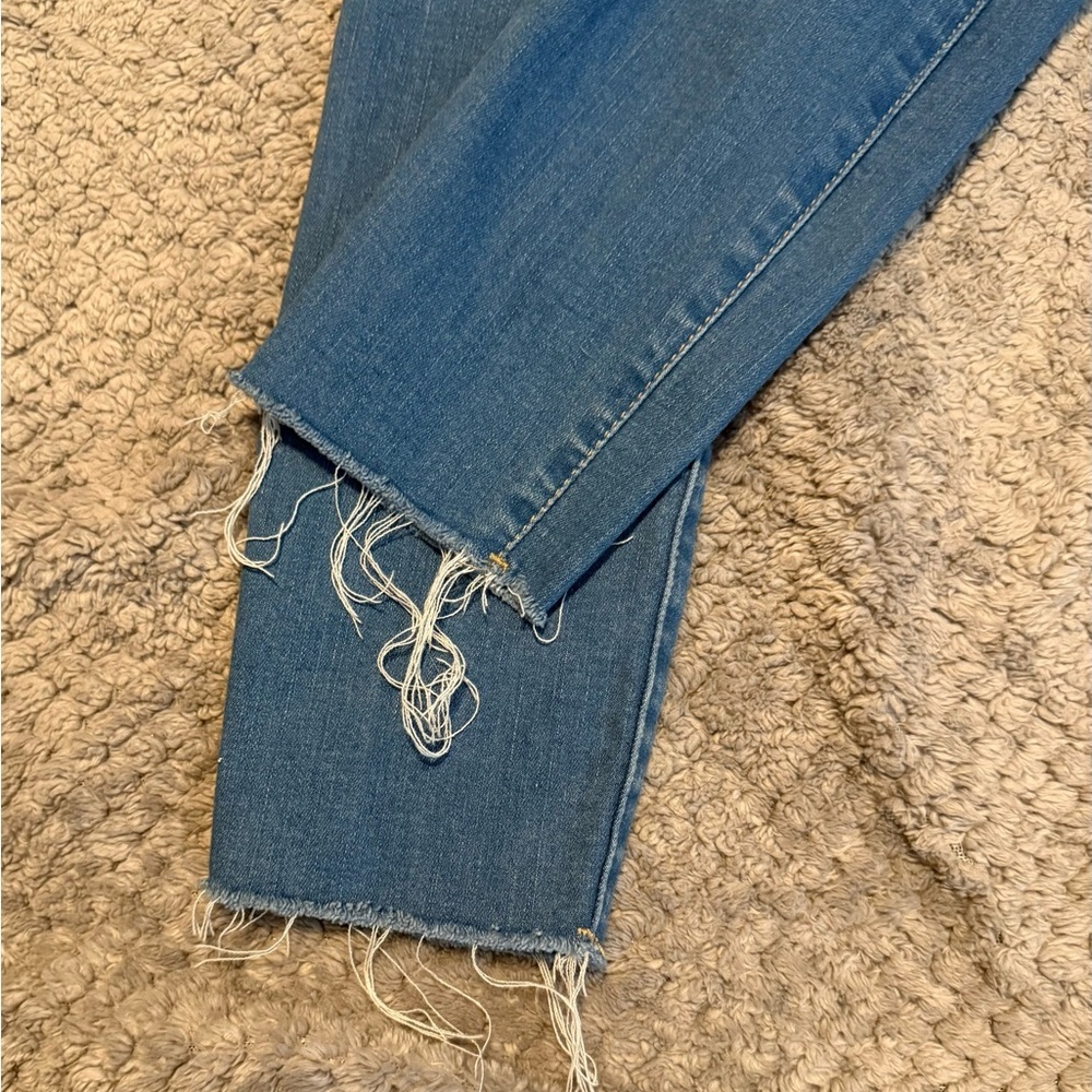 PacSun High-Rise Ankle Jeggings | Size 24 | Distressed + Raw Hem 💙 - Picture 2 of 6